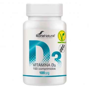 Vitamina D3 Vegan SinGluten 150comp Soria Natural