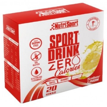 Sport Drink Zero Calories Sabor Limon SinGluten 20 Sticks Nutri-Sport