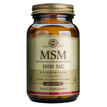 MSM 1000Mg SinGluten Vegan 60comp Solgar