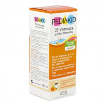 Jarabe 22 Vitaminas y Oligo-Elementos SinGluten 125ml Pediakid