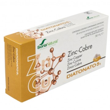 Diatonato5-1 Zinc y Cobre 28 Viales Soria Natural